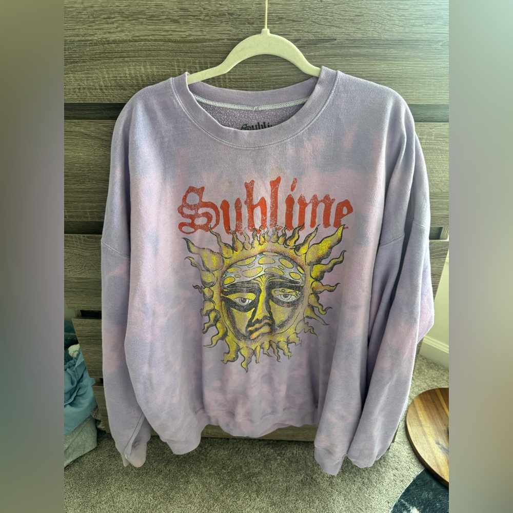 Purple tie dye sublime Sweatshirt from urban outfitters